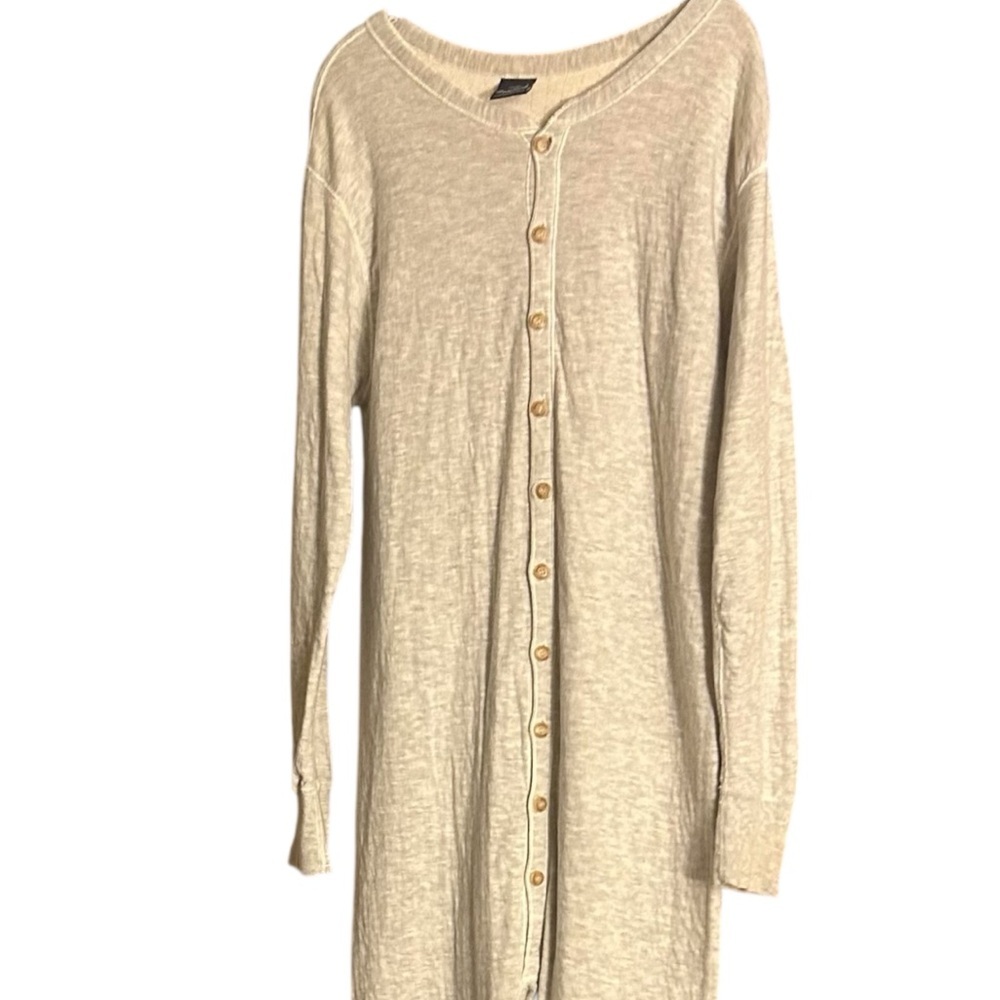 Men's duofold Gray Button-Up Long Underwear Size Large